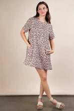VERY J Leopard Printed Comfy Mini Dress Casual Dresses