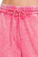 Zenana Washed French Terry Palazzo With Pockets