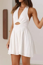 Cutout Halter Neck Mini Dress Casual Dresses