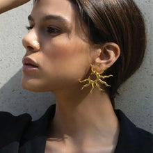 18K Gold-Plated Sun Ray Earrings Gold One Size