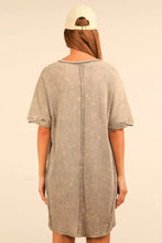 VERY J Plus Size Mineral Washed Ribbed Knit Mini Dress Casual Dresses