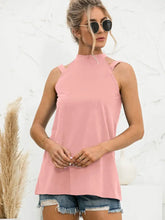 Cutout Mock Neck Tank Blush Pink Tanks & Camis