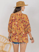 Printed Tie Neck Blouse Woman Blouses