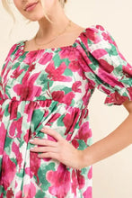 And The Why Smocked Floral Ruffle Short Sleeve Mini Dress Casual Dresses