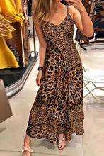 Butterfly Leopard Maxi Cami Dress Leopard Casual Dresses