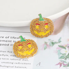 Demon Pumpkin Rhinestone Alloy Earrings Earrings