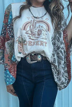 Desert Patchwork Floral Kimono Top for Women Woman T Shirts