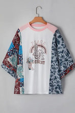 Desert Patchwork Floral Kimono Top for Women Woman T Shirts