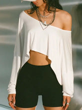 Devine One Shoulder Long Sleeve T-Shirt Woman T Shirts