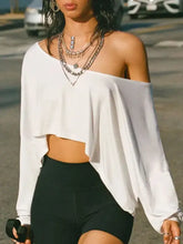 Devine One Shoulder Long Sleeve T-Shirt Woman T Shirts