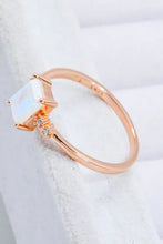 Rectangle Natural Moonstone Ring Rings