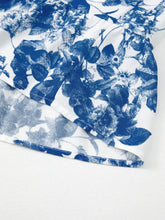 Floral Ruffle Strap Square Neck Smocked Bodice Midi Dress Woman Casual Dress