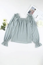 Frill Trim Flounce Sleeve Blouse Woman Blouses