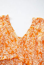 Floral Print Smocked V Neck Wide Sleeve Maxi Dress Maxi Dresses