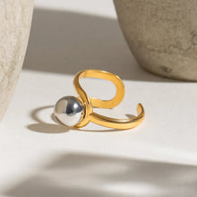 Stainless Steel Two-Tone Ring Fashion Jewelry