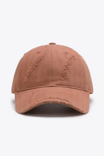Distressed dusty rose adjustable baseball cap
