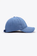 Distressed light blue adjustable baseball cap