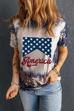 Distressed American Flag T-Shirt for Women Multicolor Woman T Shirts