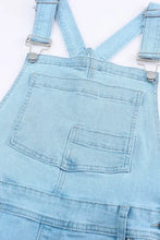 Distressed Denim Overalls with Pockets Denim Overalls