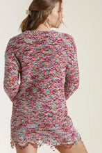 Distressed Hem Multicolored Knit Tunic Dress for Women Woman Sweater Dresses