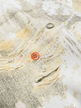 Distressed Paint Splatter Zip-Up Bomber Jacket for Men Men Outerwear