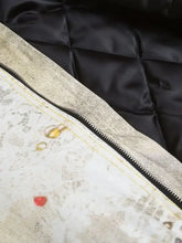 Distressed Paint Splatter Zip-Up Bomber Jacket for Men Men Outerwear