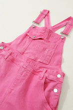 Distressed Pocketed Wide Strap Denim Overalls Denim Overalls
