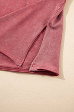 Distressed Red Cold Shoulder Oversized Cotton T Shirt for Women Woman T Shirts