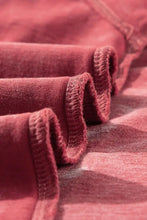 Distressed Red Cold Shoulder Oversized Cotton T Shirt for Women Woman T Shirts