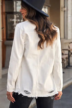 Jeansjacke mit Druckknöpfen im Used-Look für Damen, Oberbekleidung