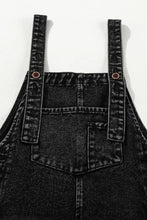 Distressed Wide Strap Denim Overalls Denim Overalls