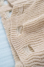 Distressed Zip Up Drawstring Hooded Cardigan Woman Outerwear