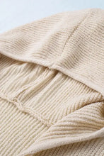 Distressed Zip Up Drawstring Hooded Cardigan Woman Outerwear