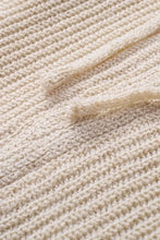 Distressed Zip Up Drawstring Hooded Cardigan Woman Outerwear