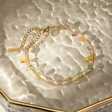 Bracciale a Doppio Strato in Acciaio Inossidabile e Pietra Naturale Bracciali