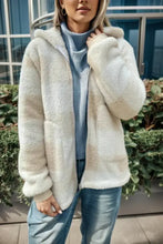 Double Take Full Size Plaid Long Sleeve Hooded Coat Woman Outerwear