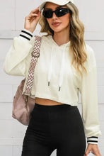 Drawstring Drop Shoulder Long Sleeve Hoodie Woman Sweatshirts