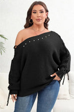 Dusty Rose Off Shoulder Sweater with Pearl Embellishments Long Sleeve Length Black Sweater Pullovers