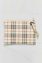 Burberry plaid clutch with leather strap and love plaid wristlet