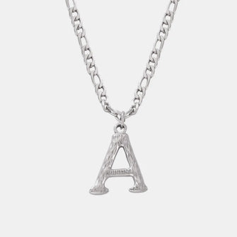 Titanium Steel Letter Pendant Necklace Style A One Size