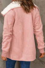 Open Front Long Sleeve Sherpa Jacket Woman Outerwear