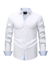 Men's Full Size Basic style Long Sleeve Shirt Plus Size White