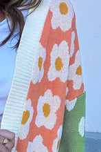 Color Block Open Front Long Sleeve Cardigan Casual Dresses