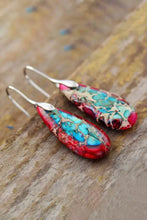 Handmade Teardrop Shape Natural Stone Dangle Earrings Earrings