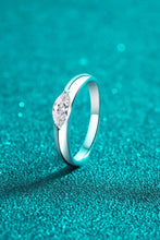Moissanite Rhodium-Plated Ring Rings