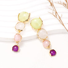Alloy & Rhinestone Earrings Multicolor One Size