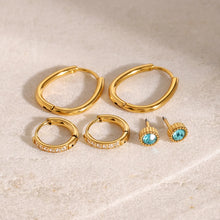 3-Piece 18K Gold-Plated Earrings