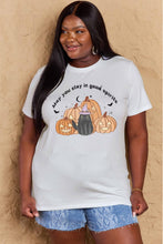 Simply Love Full Size MAY YOU STAY IN GOOD SPIRITS Graphic Cotton T-Shirt White