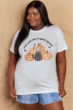 Simply Love Full Size MAY YOU STAY IN GOOD SPIRITS Graphic Cotton T-Shirt White Woman T Shirts