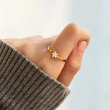 925 Sterling Silver Enamel Flower Ring Rings